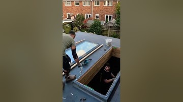 How to fit frameless skylight in 16 seconds #roofing #skylights
