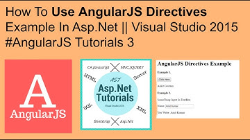 How to use angularjs directives example in asp.net || visual studio 2015 #angularjs tutorials 3