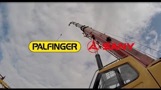 Видео автокрана PALFINGER SANY (RU)(Автокран PALFINGER SANY на стройплощадке в Новой Москве., 2015-06-15T12:13:16.000Z)