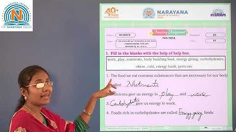 9TH SEP NORTH & TAMIL NADU CLASS IV SCIENCE AMAZING ASSIGNMENT KEY