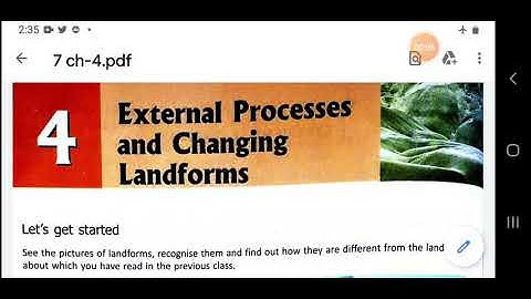 Geography class-7 chapter-4 External  Processes and changing Land-forms