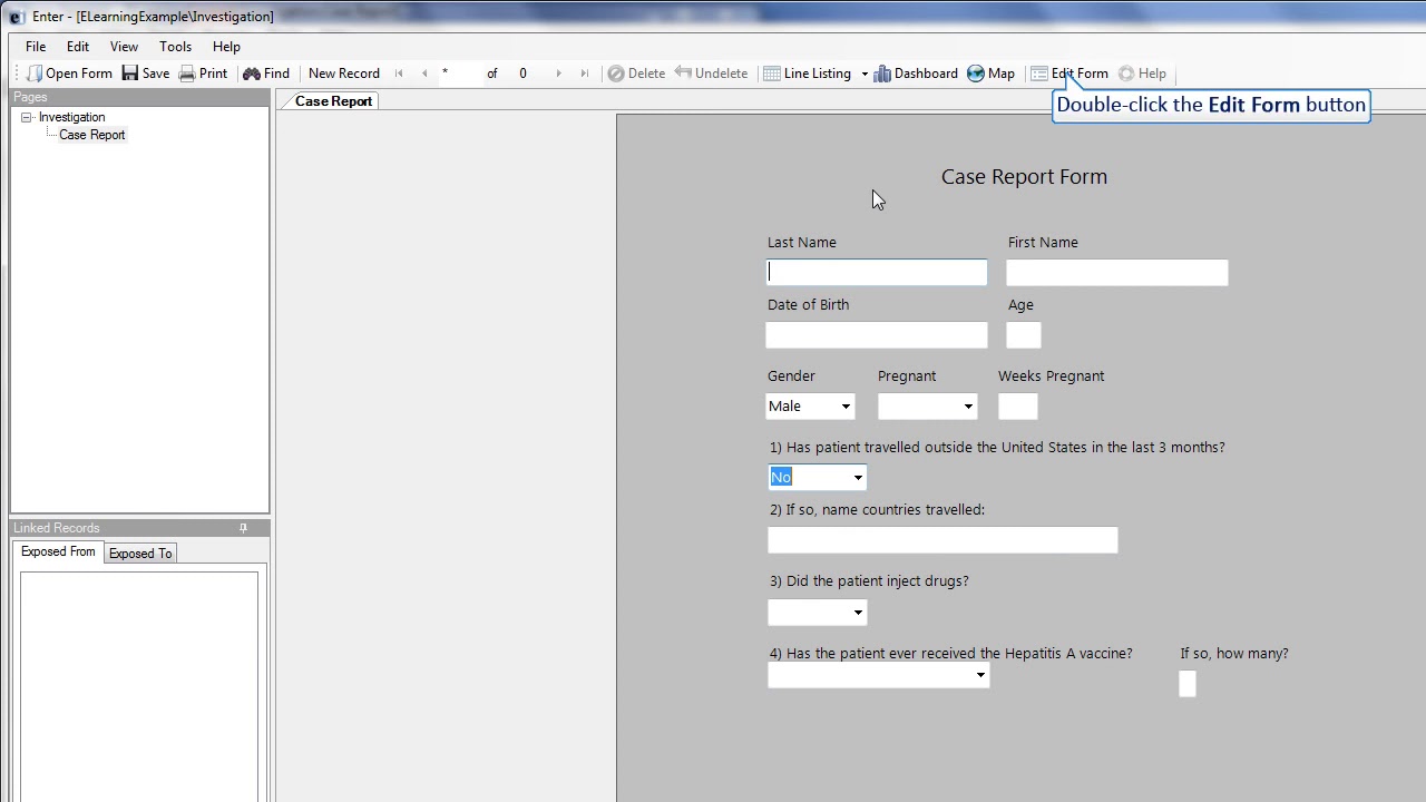 Epi Info 7 Skip pattern using an  if, then  statement