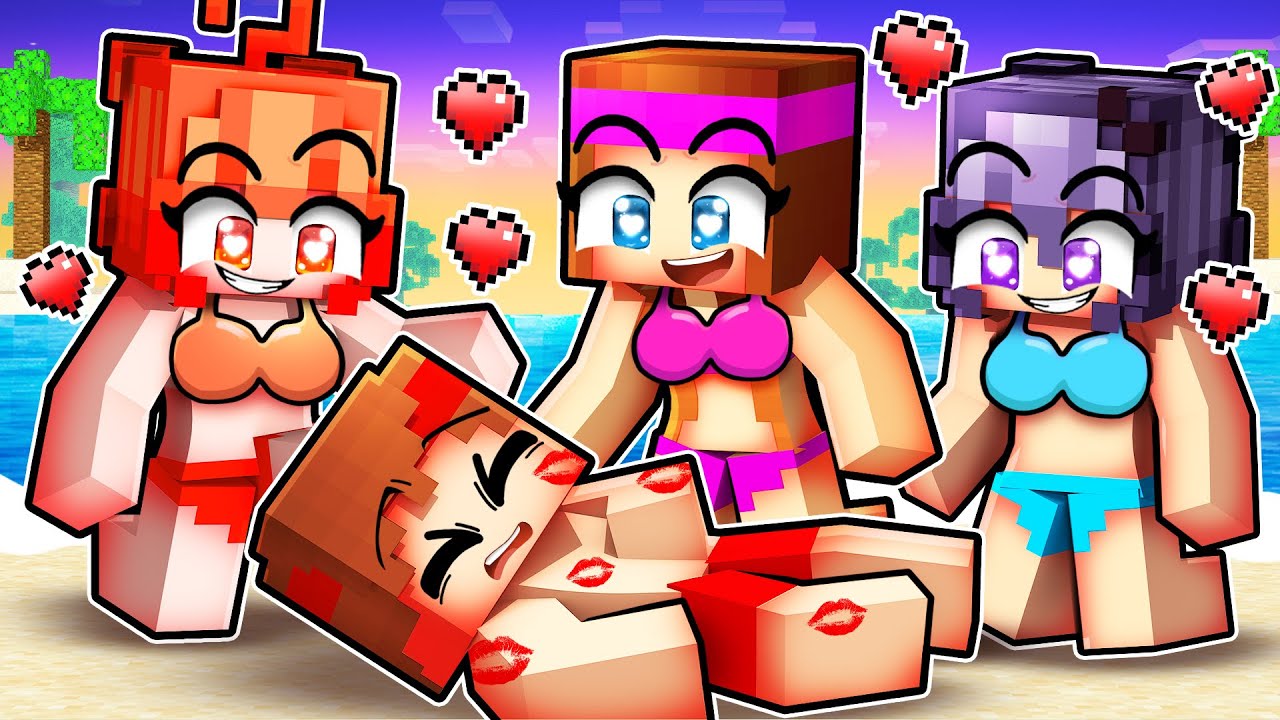 Un YOUTUBEUR s'est Perdu sur une Île de Filles sur Minecraft !