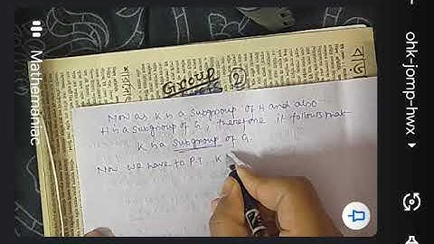 Group: H be a cyclic subgroup of a group G & H ∆G then every subgroup of H is normal in G.