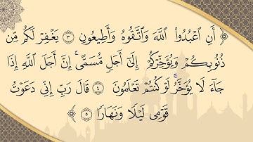 سورة نوح الآيات (1-14)  مقرر الصف السادس الفصل الدراسي الثاني (الجزء الأول)