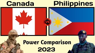 Canada vs Philippines Military Power Comparison 2023 | world military power | Philippines military