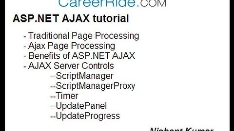 ASP.NET AJAX tutorial