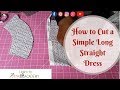 how to cut straight dress How to Cut a Straight Gown with Front Slit//DIY// Cut Long Pencil Dress