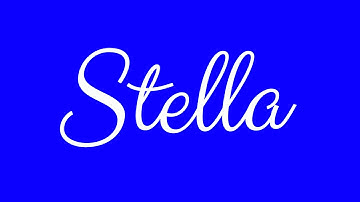 Learn how to Sign the Name Stella Stylishly in Cursive Writing