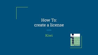 How To Create a License in FOLIO (Kiwi)