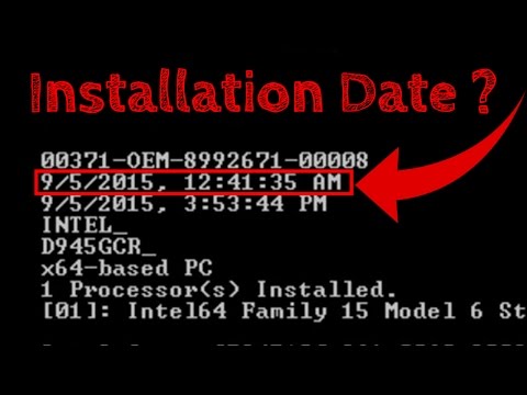 Video: How To See The Date When Windows Was Installed