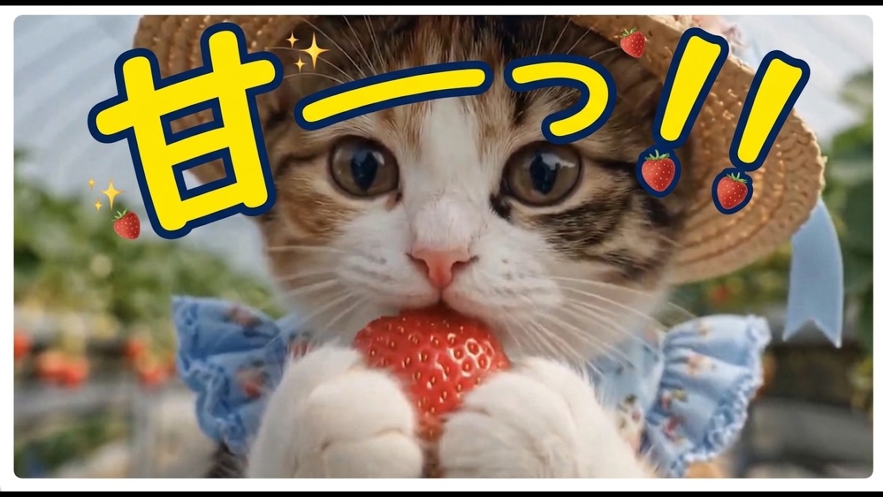 ♡ఇ♡激可愛くって！♡ఇ♡食べたくなるいちご帽子！︎♡ఇ꒰ㆁ̴̶̷̤́.̮ㆁ̴̶̷̤̀꒱ఇねこ耳ニット帽 なみなみ猫耳ニット帽 | cocochi