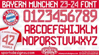 Bayern Munchen Font 2024 Free Download  FootballSoccer 202324 Font Free Download by Sports Designss