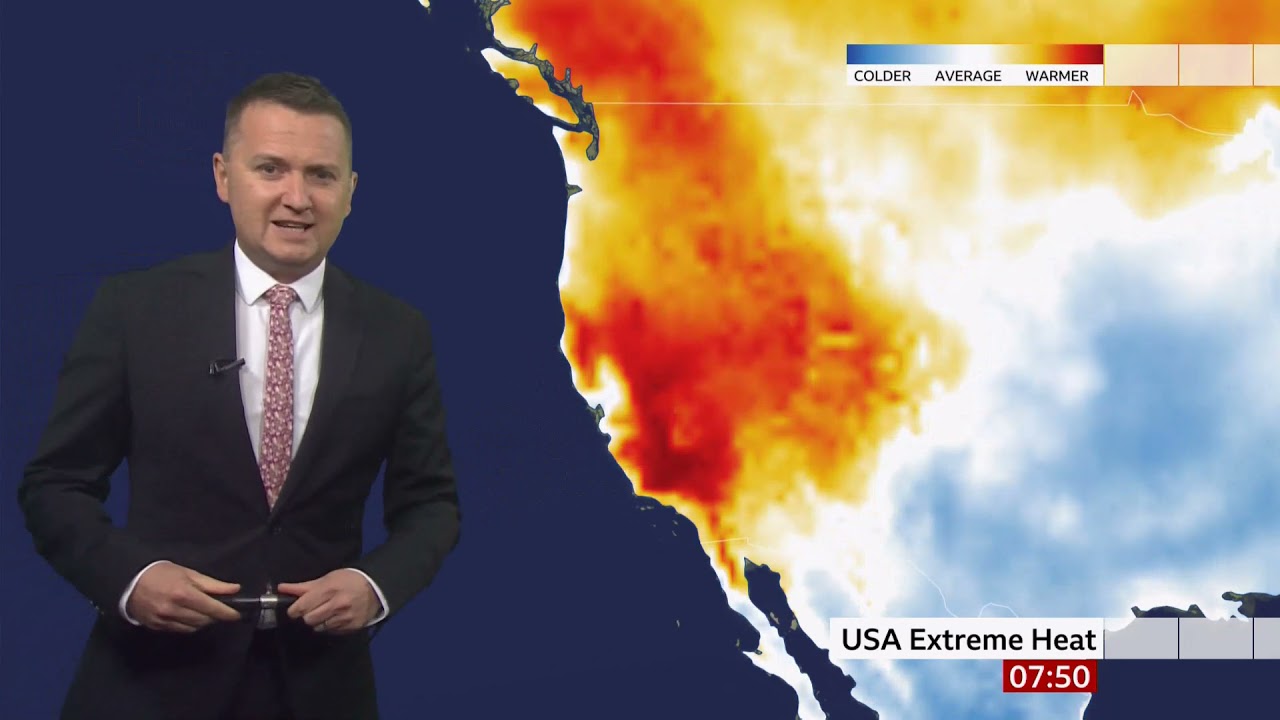 Weather Events 2021 - North American heatwave and facts (USA) - BBC - 12th July 2021