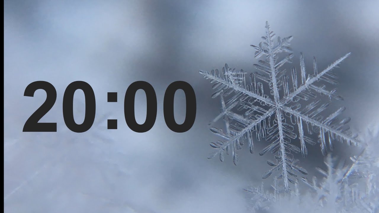 Snowflake Timer 20 Minutes Snowflake Timer with Ambient Music - YouTube
