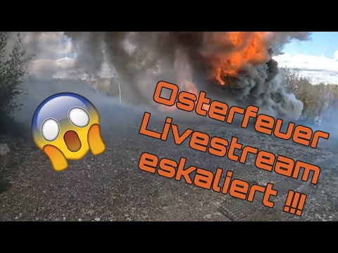 Osterfeuer eskaliert und endet mit Feuerwehreinsatz im Livestream | VivaAlex