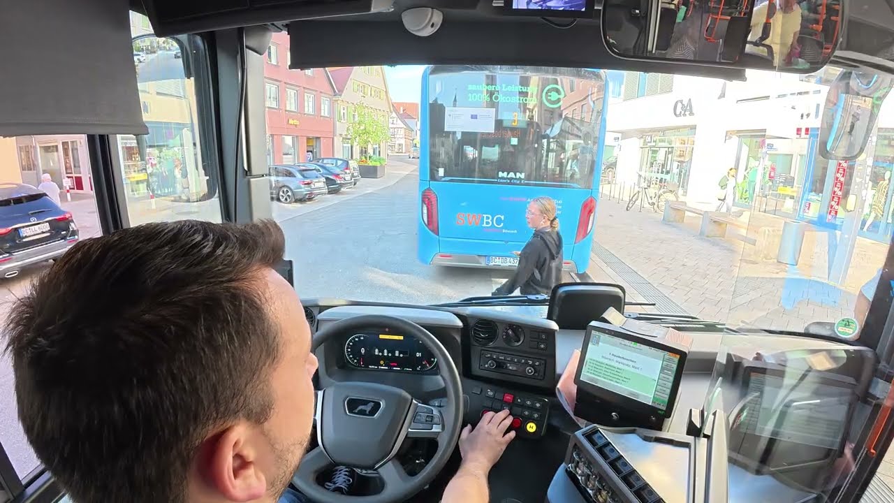 POV Linie 2 - Mit dem Gelenkbus durch enge Straßen🚍 | Markplatz - Fünf Linden | MAN Lion's City 18
