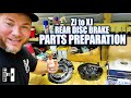 JEEP ZJ to XJ REAR DISC BRAKE CONVERSION PARTS PREP.  EVERY PART YOU'll NEED!