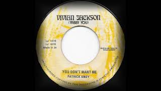 Patrick Andy  You Dont Want Me vivian Jackson  Yabby You