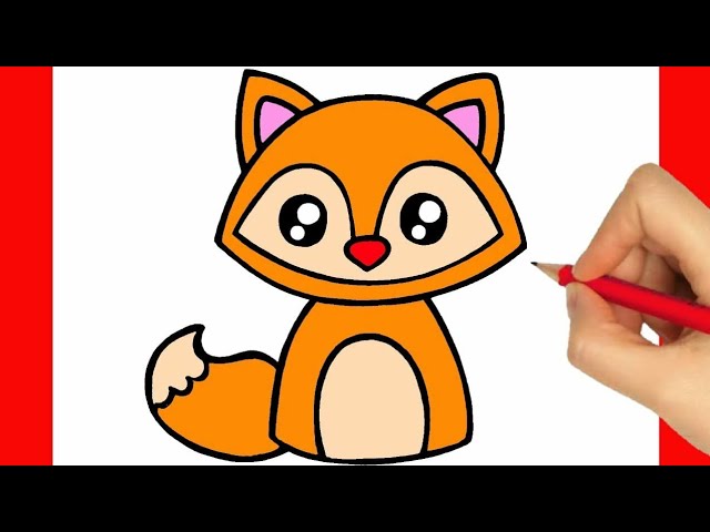 Premium Vector | Color sheet for kids fox