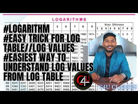 #LOGARITHMS #LOG table #LOG Values #How to check log values from log ...
