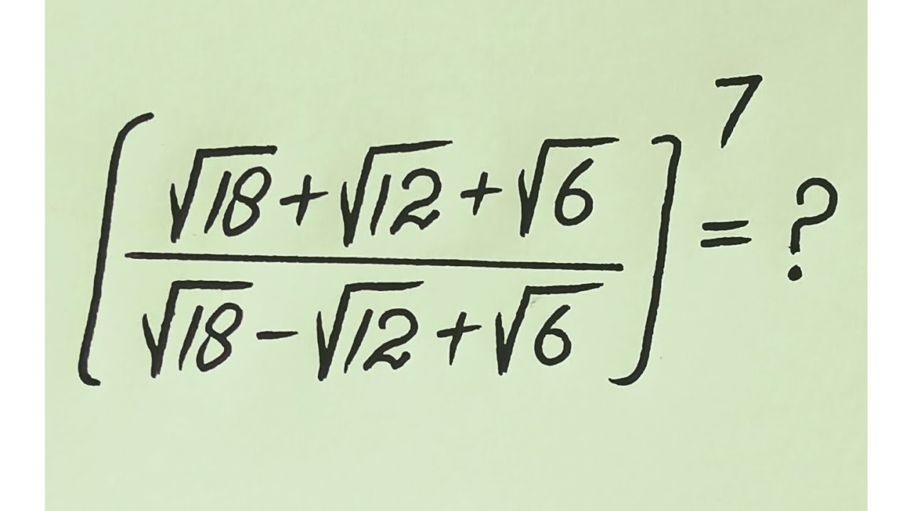 France l can you simplify?? l Hard Olympiad Math Simplification problem ...