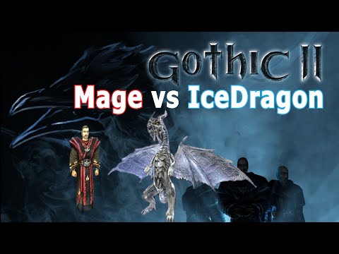 Gothic 2 NotR: Mage vs IceDragon [HD gameplay]