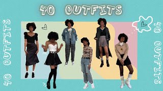 40 different outfits ( a mix of aesthetics, but mainly soft grunge ) screenshot 2