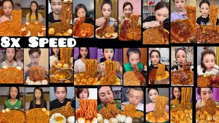 8x Speed Noodles Challenge.... 🤤🧿🍜 #eating #food #mukbang #asmr #noodles #spicy #viralvideo #video