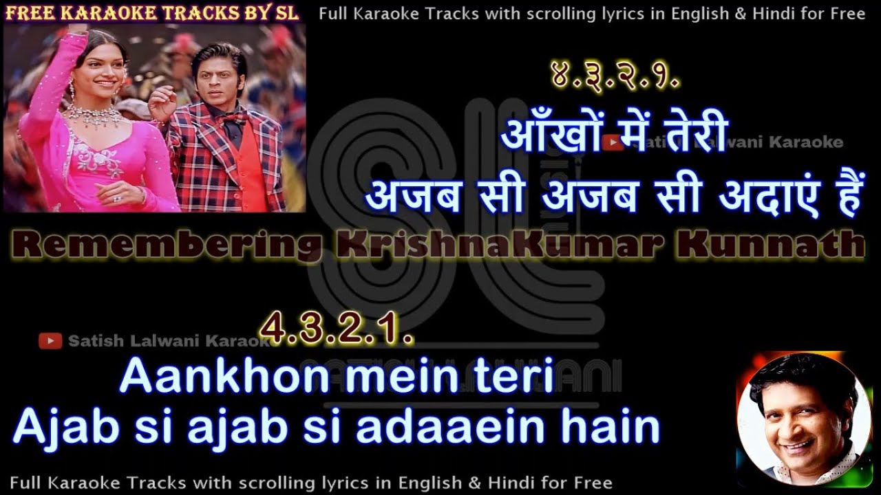 Aankhon mein teri ajab si  clean karaoke with scrolling lyrics