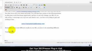 SEOPressor Step-by-Step Instructional Video to Improve Your Blog Post Ranking in Google