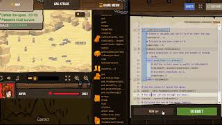 Gas Attack CodeCombat. Python