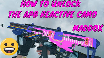 How To Unlock The APB Reactive Camo Black Ops 4