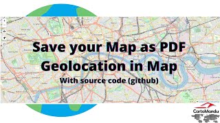Pemetaan web: Geolokasi selebaran, Cetak peta PDF, tangkapan layar || Tutorial 12 || Selebaran | JS || WebGIS