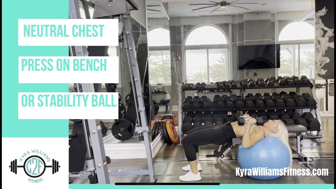 How to do Neutral Grip Dumbbell Chest Press on a Bench and a Stability