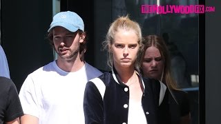 Patrick Schwarzenegger & Abby Champion Go Shopping With Friends In Santa Monica 3.29.17