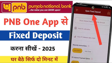 pnb one se fd kaise kare | pnb me fixed deposit kaise kare | online fd in pnb |how to make fd in pnb