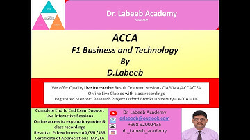 ACCA Paper 1 Busi & Tech Chapter 12 1 Law and Regulation Governing accounting