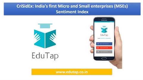 India’s first MSE sentiment index CriSidEx explained for RBI and NABARD 2018