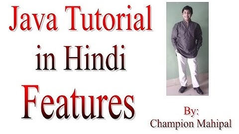 Java Tutorial Learn in Hindi 2 Features of Java