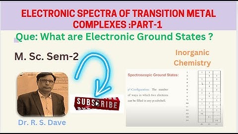 Electronic Spectra of Metal Complexes: #electronic spectra #chemistry #education#selection rules
