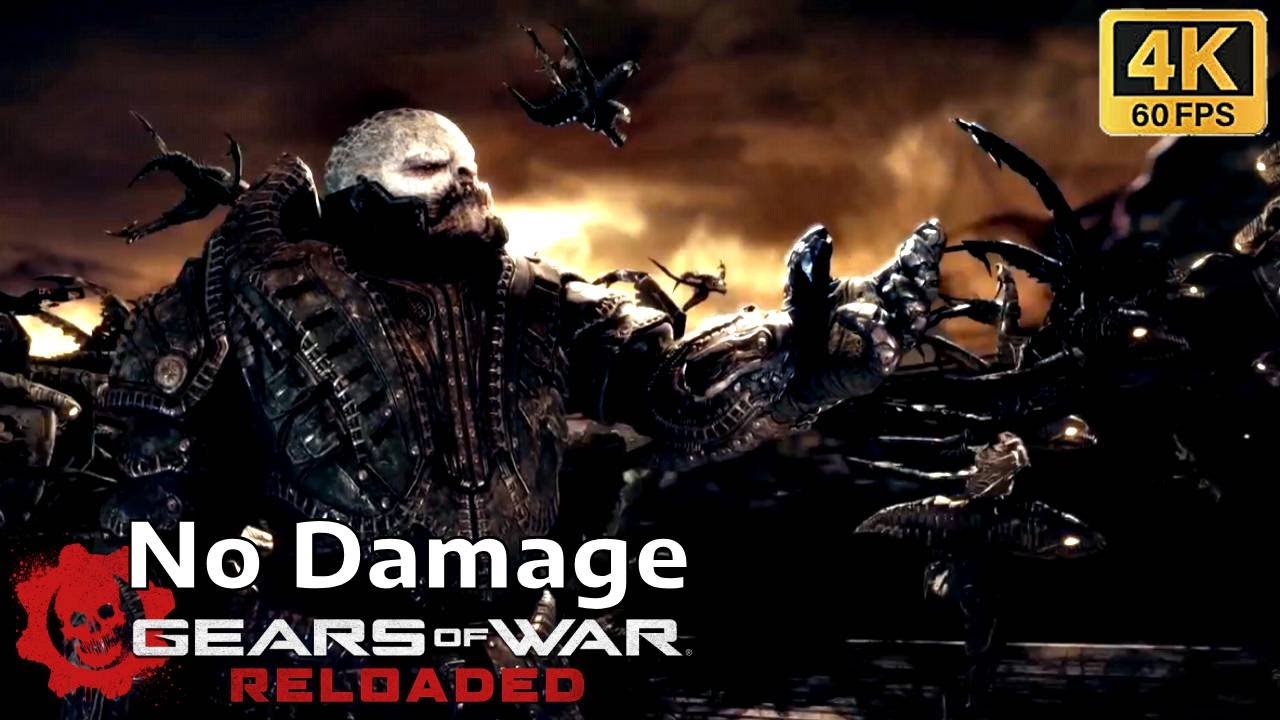 Gears of War Reloaded - General RAAM No Damage Boss Fight 4K (Insane Difficulty)