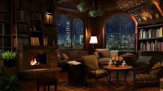 Cozy Ambience with Calming Fireplace & Rain Sounds for Deep Sleep