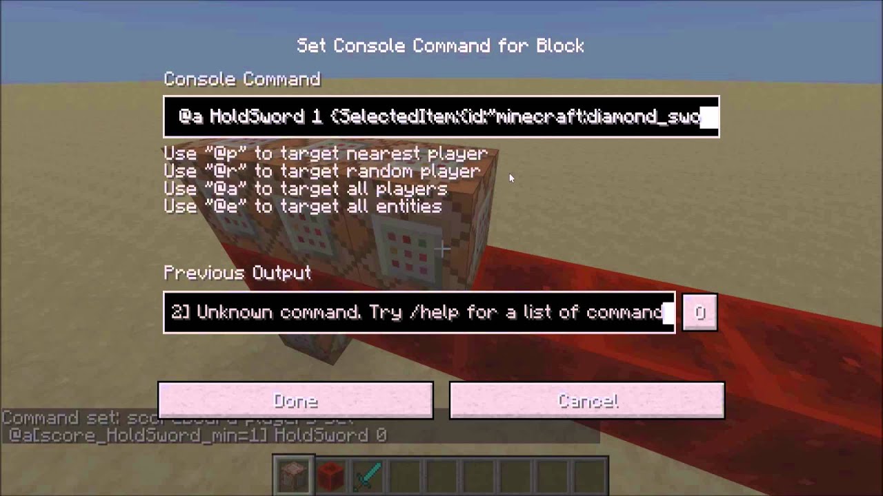 Held Item Particle Effects Tutorial Command Blocks Youtube