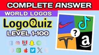 LOGO QUIZ 2025 Guess the Brand. level 1-100 answers.
