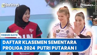 Daftar Klasemen Sementara Proliga 2024 Putri Putaran I Usai BJB Tandamata Tumbankan Jakarta BIN