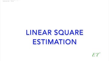 Linear Least Square Estimation|[Estimation & Tracking] |Weighted