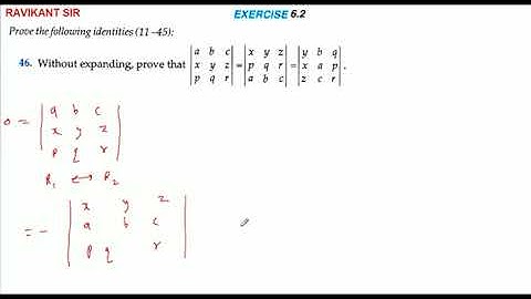 Without expanding,prove that [a b c]] [x y z]] [p q r]]=[a b c]]=[y b q]] [x a p]] [z c r]]