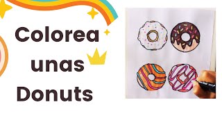 Colorea Donuts   Dibujos Para Niños