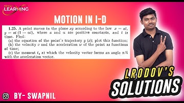 1.25. A point moves in the plane xy according to the law x = at, y = at (1. — at), where a and a are